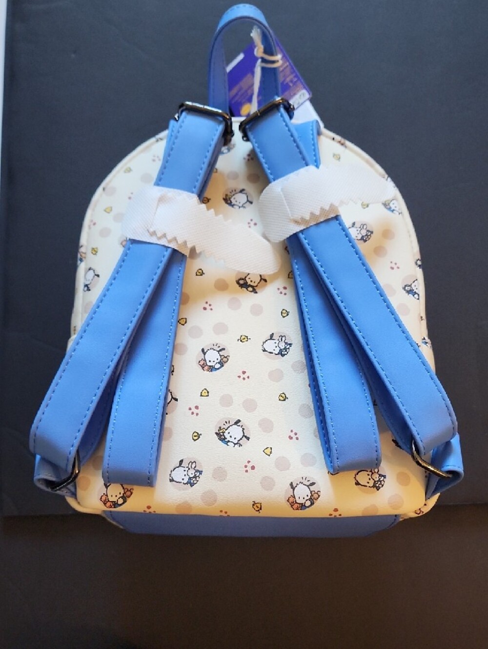 Loungefly Sanrio Cream Pochacco Kids Mini Backpack with Blue Accents. NWT - Picture 10 of 13